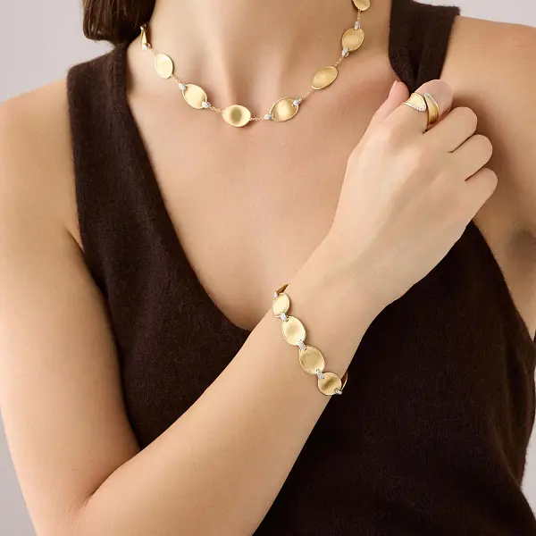 Gold Bracelet Marco Bicego Lunaria Diamonds BB2893_B YW Q6