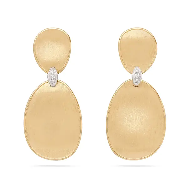 Gold Earrings Marco Bicego Lunaria Diamonds OB1460_B YW Q6