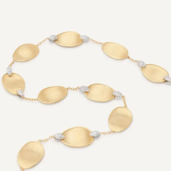 Gold Necklace Marco Bicego Lunaria Diamonds CB2099_B YW Q6
