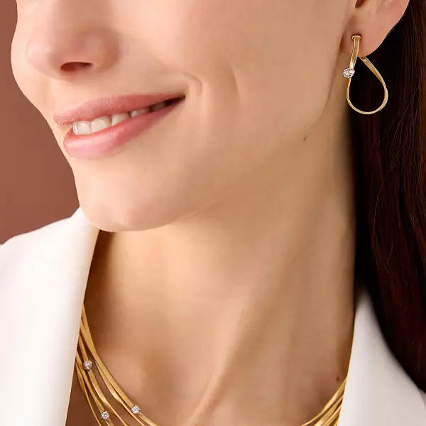 Gold Earrings Marco Bicego Marrakech OG404_B8 YW M5