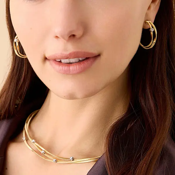 Gold Earrings Marco Bicego Marrakech OG335_B8 YW M5