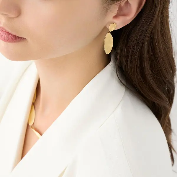 Gold Earrings Marco Bicego Lunaria Twist OB1916 Y 02