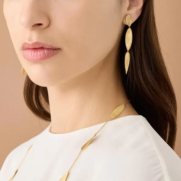Gold Earrings Marco Bicego Lunaria Twist OB1918 Y 02