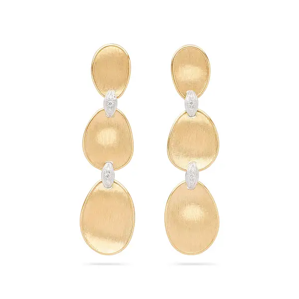 Gold Earrings Marco Bicego Lunaria Diamonds OB1461_B YW Q6