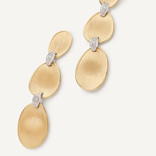 Gold Earrings Marco Bicego Lunaria Diamonds OB1461_B YW Q6