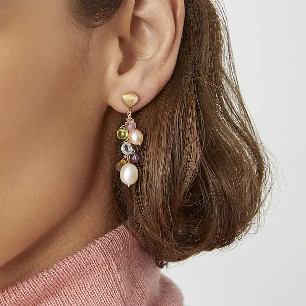 Gold Earrings Marco Bicego Paradise OB1778 MIX114 Y