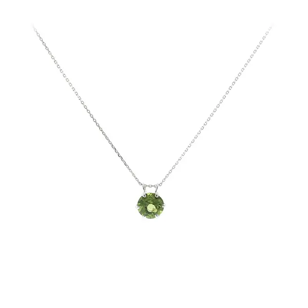 White gold pendant with natural peridot 2.00 ct