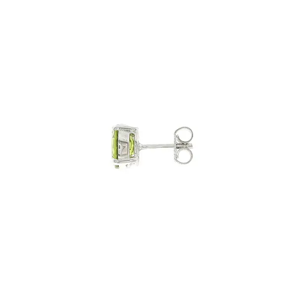 Earrings in 18k white gold with peridots 3.80 ct