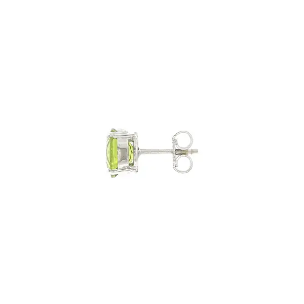 Earrings in 18k white gold with peridots 3.80 ct