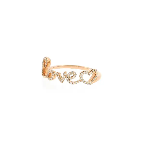 LOVE ring in rose gold with diamonds 0.33 ct