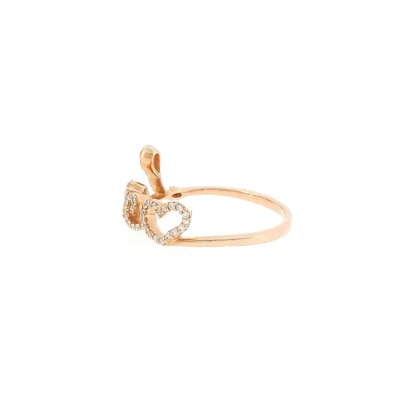 LOVE ring in rose gold with diamonds 0.33 ct