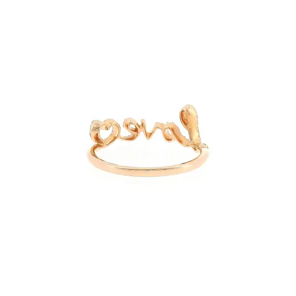 LOVE ring in rose gold with diamonds 0.33 ct