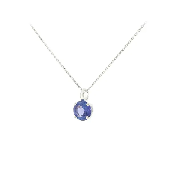 Pendant in 18k white gold with tanzanite 1.10 ct