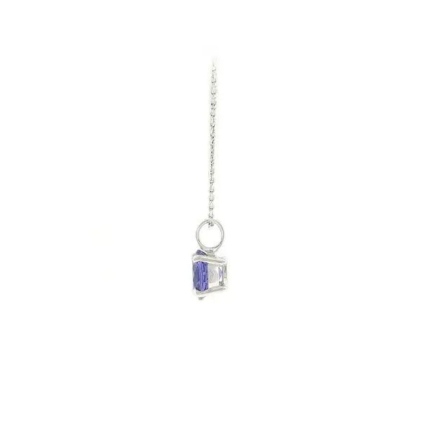 Pendant in 18k white gold with tanzanite 1.10 ct