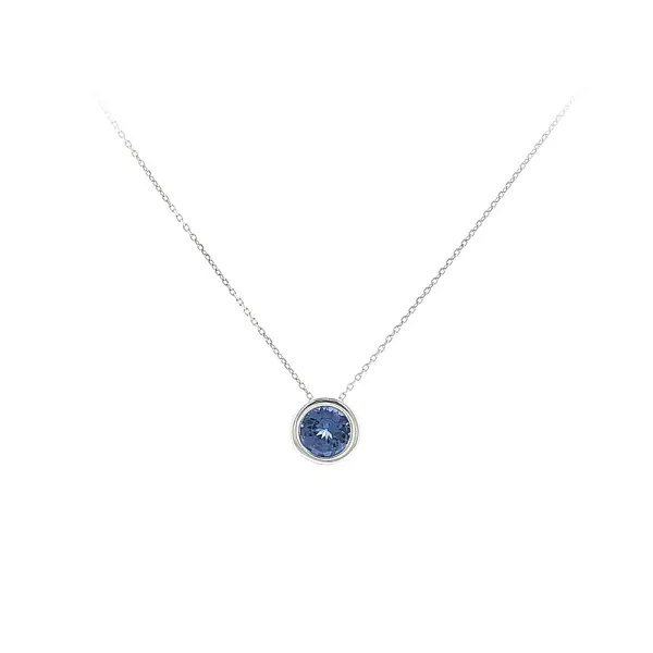 Pendant in 18k white gold with tanzanite 1.10 ct