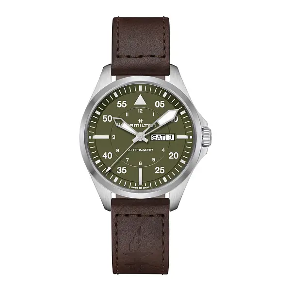 Hamilton Khaki Aviation Pilot Day Date Car H64635560