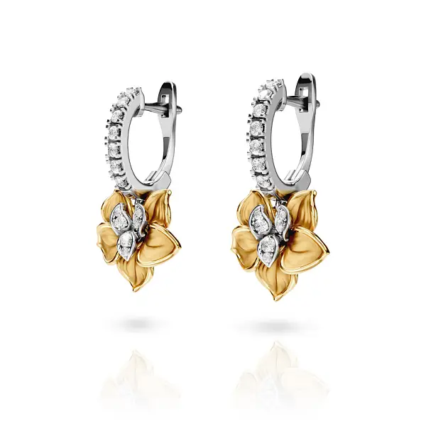 Carrera y Carrera Orquideas Long Earrings