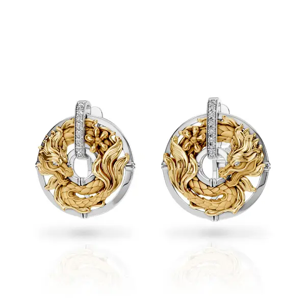 Gold Earrings Carrera y Carrera New Shanghai Mini