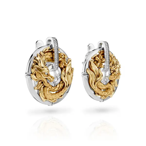 Gold Earrings Carrera y Carrera New Shanghai Mini