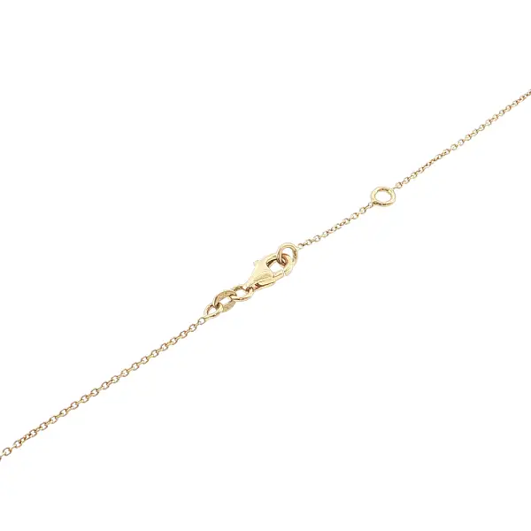 14k Gold Necklace with Purple Stone and Zirconia