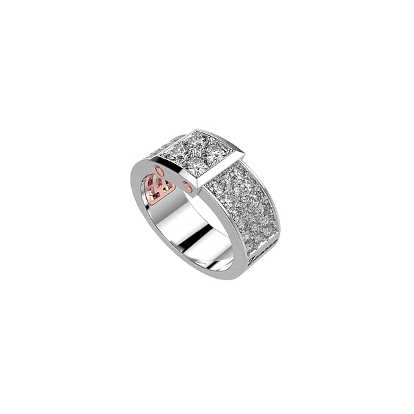Gold Ring Zancan Couture Geometric EA205BR