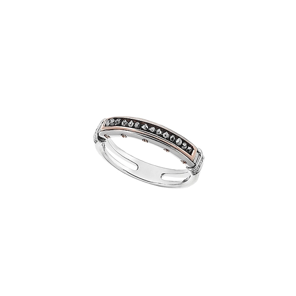 Gold Ring Zancan Black Magic Strong EA192BR