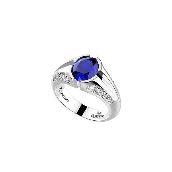 Gold Ring Zancan Couture Sapphire EA304B
