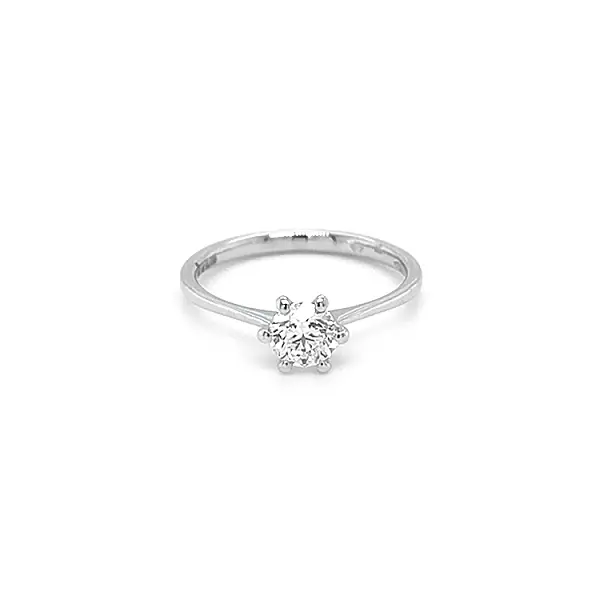 Gold Engagement Ring with Diamond