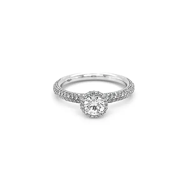 Gold Engagement Ring with Diamonds