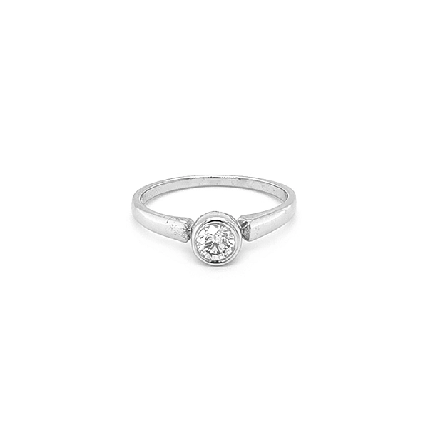 Gold Engagement Ring with Diamond