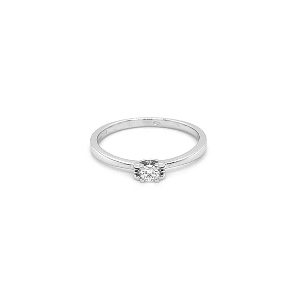 Gold Engagement Ring with Diamond