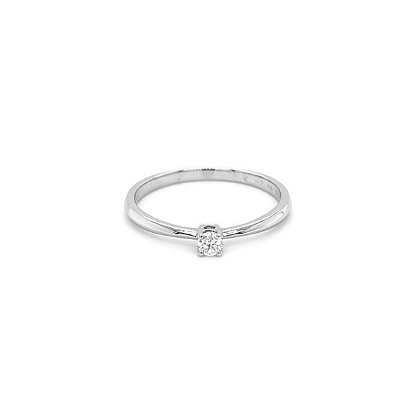 Gold Engagement Ring with Diamond
