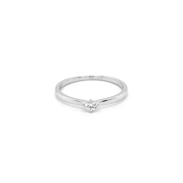 Gold Engagement Ring with Diamond