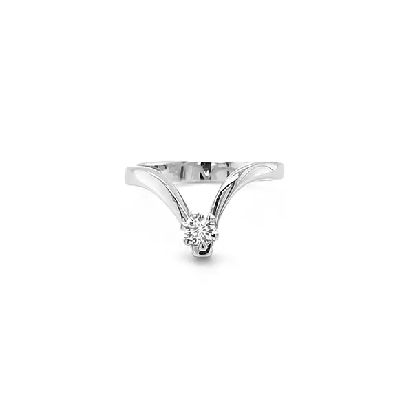 Gold Engagement Ring with Diamond