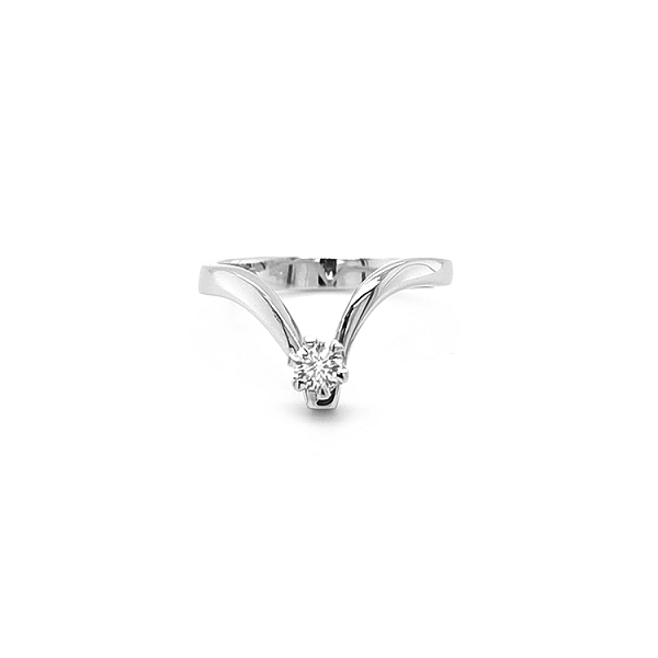 Gold Engagement Ring with Diamond