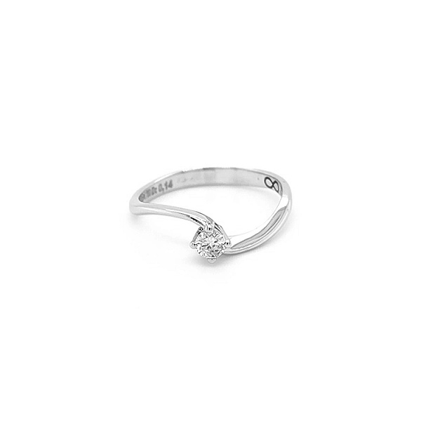 Gold Engagement Ring with Diamond