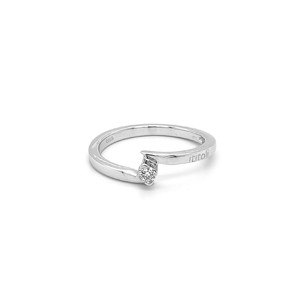 Gold Engagement Ring with Diamond
