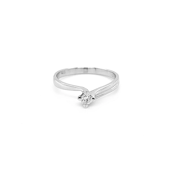 Gold Engagement Ring with Diamond