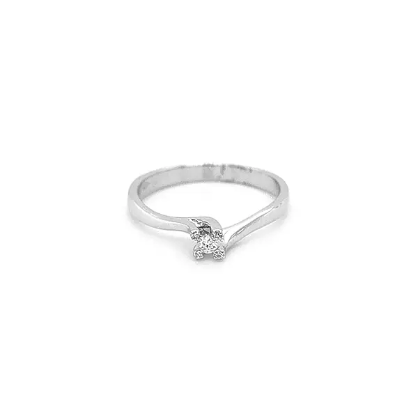Gold Engagement Ring with Diamond