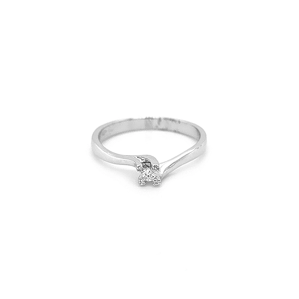Gold Engagement Ring with Diamond