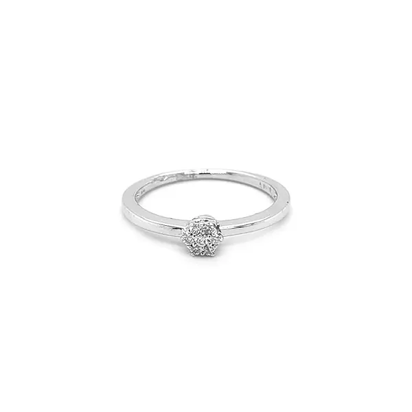 Gold Engagement Ring with Diamonds