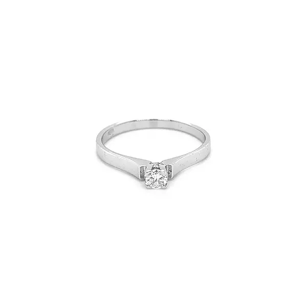 Gold Engagement Ring with Diamond