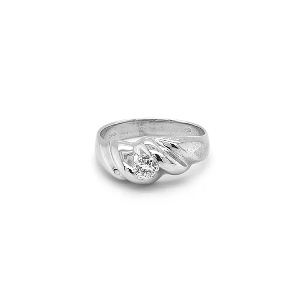Gold Engagement Ring with Diamond
