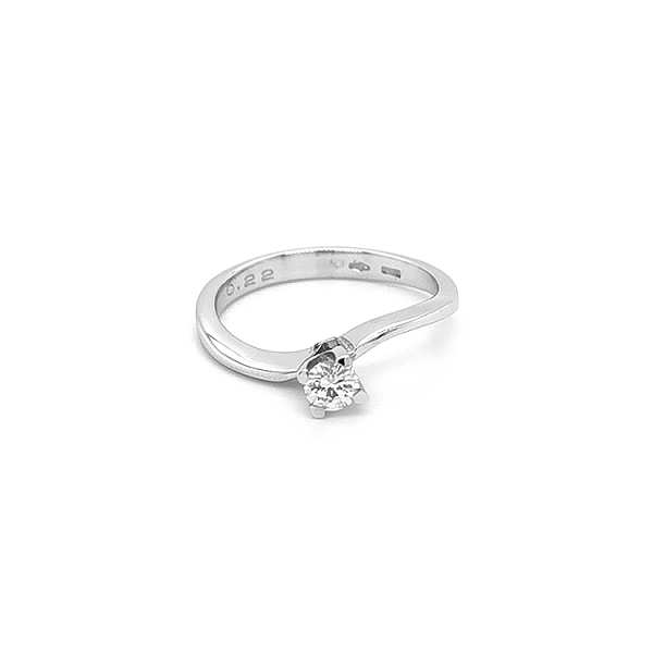 Gold Engagement Ring with Diamond