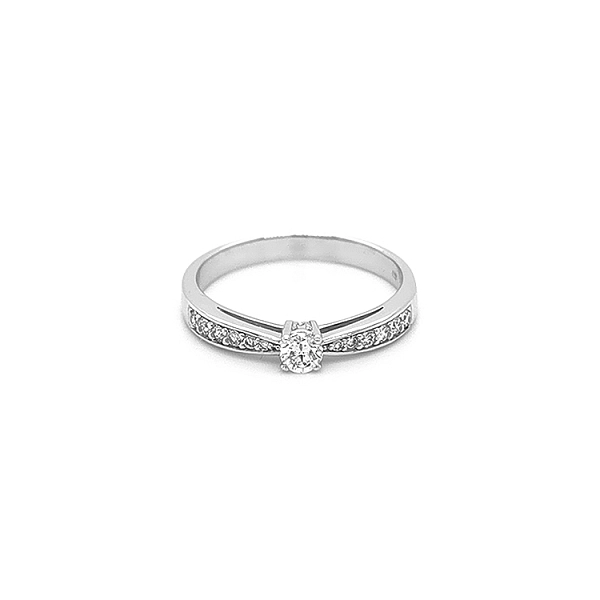 Gold Engagement Ring with Diamonds