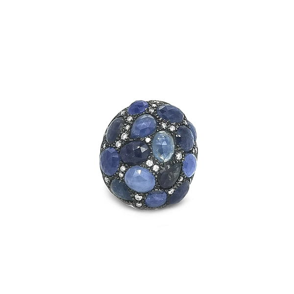 Gold Ring with Sapphires and Diamonds