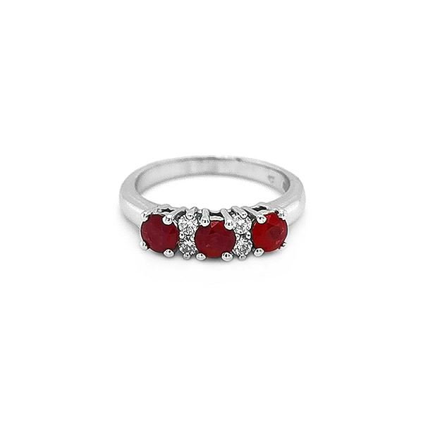 Gold Ring with Rubies and Diamonds