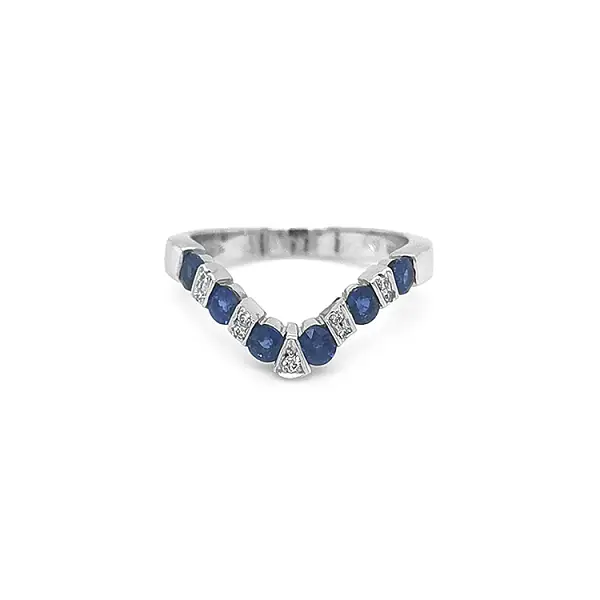 Gold Ring with Sapphires and Diamonds