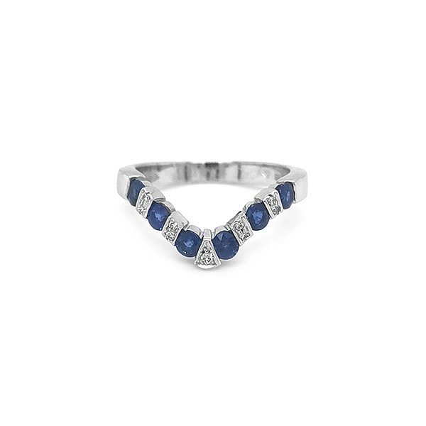 Gold Ring with Sapphires and Diamonds