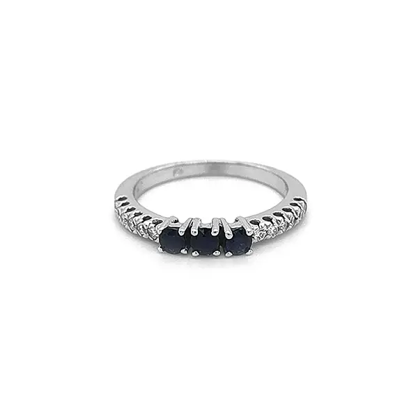 Gold Ring with Sapphires and Diamonds